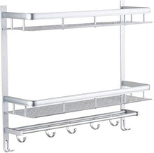 AINIYF Bagno Bagno Doccia Mensola Organizzatore Parete di Alluminio dello Spazio Punch Colla Libera Torre Gancio Fence Agganciare (Dimensione: 60x135x205mm)