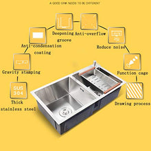 YUESFZ Lavabi Lavandino Argento Lavamani Lavello A Grande capacità Lavello per Hotel E Ristorante Lavabo Quadrato in Acciaio Inossidabile con Scolapiatti (Color : Silver-C, Size : 80 * 45)