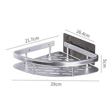 Qianduoduo888 Mensola Doccia Angolare, Mensola Angolare per Bagno in Alluminio Antiruggine Senza Foratura, Montaggio A Parete per Doccia Cucina per Cucina E Accessori da Bagno