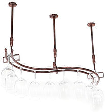Classico S Type muro industriale montato Loft Retro vino del metallo del ferro della cremagliera della bottiglia Bar Shelf Hanging bagagli mensola del vino Calice Rack for ristoranti, bar, quotidiano
