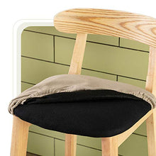 XEWNEGTZI Sgabello da Bar, Sedia da Bar in Legno, con Tessuto di Lino E Schienale, per Ristoranti Bar Cucine Sgabello Alto da Pranzo, Carico 150 kg (82 Cm, 7 Colori)(Color:Blu)