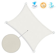 SONGMICS 4 x 6 m Tenda Parasole Vela Ombreggiante, Resistente all'Acqua Fino ad Almeno 1000 mm, Protettiva del Sole, Giardino Cortile Terrazza Campeggio, Poliestere Antistrappo, Beige GSH46IVV2