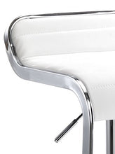 Wink design,Maine, Sgabello Bar, Finta Pelle, Bianco, 87 x 35 x 45 cm