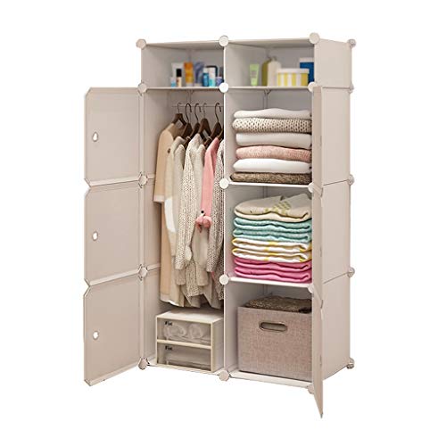 Locker Topcabinet Armadio Armadio Noleggio Clothes Divide-Grid Home Camera Hanging Rimovibili di Plastica Dormitorio 75X47X129CM MUMUJIN