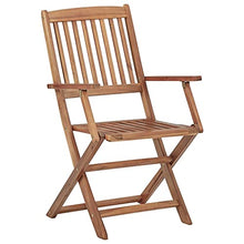 vidaXL Sedie da Giardino Pieghevoli 2 pz con Cuscini Massello Acacia