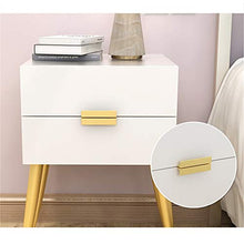 Comodini Comodino Comodino con 2 Bagagli cassetto Singolo Comodino gabinetto Comodino (Color : White, Size : 40x41.5x59cm)
