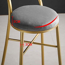 WGEMXC Sedie, Sedie Alte, Sedie a Barre, Sgabelli Elegante Sgabello // Sedia in Ferro per la Colazione Bar, Colazione, Caffè, Contatore, Cucina e Barsondi,Grigio,75 Cm.