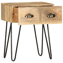 vidaXL Comodino Tavolino da Notte Armadietto per Letto Mobiletto per Camera da Letto Arredamento 40x30x50 cm Legno Massello di Mango