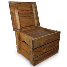 Xingshuoonline Set di 2 scatole portaoggetti in Legno Massiccio Riciclato 48 x 40 x 35 cm