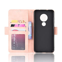 LODROC Cover Nokia 7.2 / Nokia 6.2 Flip Cover Custodia Protettiva Caso Libro in Pelle PU con Portafoglio, Funzione Supporto, Chiusura Magnetica per Nokia7.2 / Nokia6.2 - LOBYU0200746 Rosa
