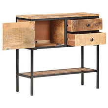 vidaXL Credenza 85x30x80 cm in Legno Massello di Mango Grezzo