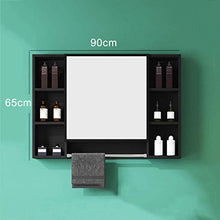 Nfudishpu Specchio portaoggetti a Parete con Ripiani Armadietto Bagno Armadio Mobili Cucina Impermeabile casa, Camera Letto, Soggiorno