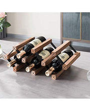 JL Controsoffitto Wine Rack, Rustico 2 Bottiglie di Vino Holder Rack Bottiglie da Tavolo Wine Rack controsoffitto Wine Organizer Supporto da Tavolo liquore Bagagli mensola in Legno e Ferro