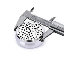 Spotty - Contenitore rotondo per pillole con 3 scomparti, in metallo, per medicine, vitamine, per viaggi all'aperto