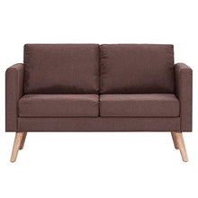 Cikonielf - Divano a 2 posti, design scandinavo, con 2 cuscini per schienale e 2 cuscini per seduta per soggiorno, 116 x 70 x 73 cm, colore: Marrone