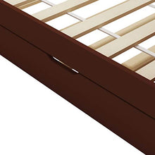 BIGTO - Divano letto estraibile, struttura in legno di pino massello, per la casa, 90 x 200 cm, marrone scuro