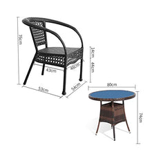 HLZY Tavolo in Vimini in Rattan mobili in Patio e Set Sedia, Mobili da Giardino Tavolo da Giardino e sedie Set Patio Conservatorio Indoor Outdoor per Garden Outdoor Piscina