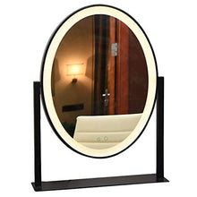 Specchio per il trucco Daylight Led Specchio per il trucco da viaggio Specchio per bagno compatto illuminato da bagno Interruttore tattile ovale Dimmerabile Specchio per medicazione grande Hotel adat