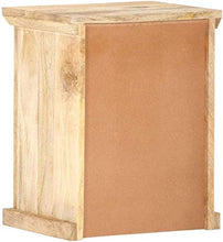 H-CAR Comodino con Anta Comodino Finitura Laterale Tavolo Porta Telefono per Soggiorno Camera da Letto 40x30x50 cm Legno massello di Mango