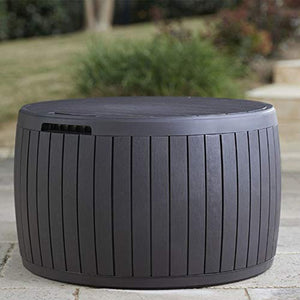 XLLLL Cassapanca da Esterno Box Contenitore per Rifiuti in Plastica da Giardino Scatola per Ricevimenti All'aperto Tavolo per Ricevimenti Rotondo Negozio da Banco Impermeabile
