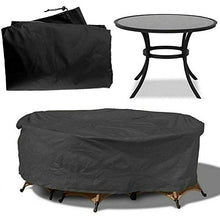 Coperture per mobili da esterno per mobili per esterni, custodia da tavolo da giardino rotondo impermeabile da 200D, custodia per sedie a sedia, resistente all'aperto anti-UV,142x68cm
