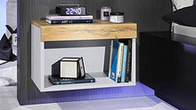 elb Due Comodini Design sospesi o a Terra. Frontali in 12 Colori a Scelta. Anche con con luci a LED. Modello Giga (Rovere Naturale)