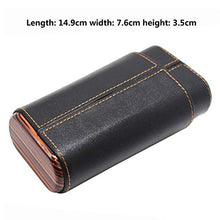 Umidificatore a scatola isolante Casi Portatile Cigar Box Tre sigari importati Cigar Box Cigar Humidor Viaggio Cigar Box Sigaro in Pelle Custodia in Pelle lucidata a Mano in Pelle di Alta qualità