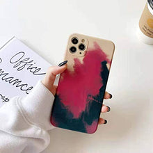 CrazyLemon Custodia per iPhone 11, ultra sottile e morbido silicone liquido pittura a inchiostro pittura ad acquerello design cover protezione completa del corpo con rivestimento in microfibra - 03