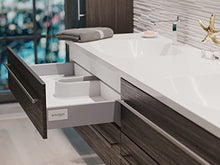Set di mobili da bagno Colossos 180 4 pezzi con specchio a LED antracite venato