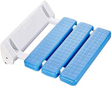 Sgabello per Doccia Pieghevole a Parete, Sgabello in plastica ABS Luminoso Non Facile da sbiadire, Non Facile da Indossare Adatto/Antiscivolo Soggiorno Cucina Bagno 0416 (Colore: Blu)