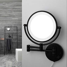 Skysep Specchio Cosmetico con Braccio Pieghevole,da Parete,Lato Senza Ingrandimento e con Ingrandimento 3X,Specchio Bagno Estensibile,360°Girevole Specchio da Barba