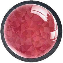 Triangolo astratto rosso anguria Pomelli per Porta Set di 4 Pomelli per Mobili Manopole per Cassetti Cucina Armadio Vetro