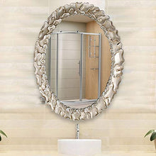 Specchio HD ZQ Specchio Bagno Ovale, Specchio Europeo per Montaggio a Parete/Specchio per Il Trucco/Specchio cosmetico, 52x75cm ^_^