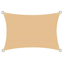 ZHAO - Tenda parasole da giardino in HDPE, impermeabile, per terrazze e fiori da giardino, 6 x 6 m (colore: beige, dimensioni: 5 x 5,5 m)