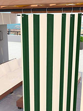 Tenda da Sole con Kit Ganci e Anelli in Tessuto Resistente da Esterno o Balcone Lavabile Colore Verde e Bianco 150x250 cm