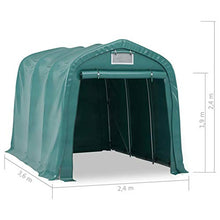 Tidyard Tenda Capannone Garage Deposito Impermeabile Verde,Tendone Capannone Deposito Impermeabile in PE,Tenda Gazebo Deposito Impermeabile Tebda Carage 1,6x2,4 m/2,4x3,6 m