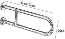 Maniglioni da Bagno Bagno Grab Bar Anziani Antiscivolo con Sedia a rotelle Bagno corrimano di Sicurezza Ferro di Cavallo Ringhiera Vasca da Bagno Balance Assist Bar Accessori da Bagno (Size : 60cm)