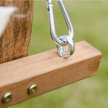 Outsunny Dondolo da Giardino in Legno a 2 Posti con Tetto Parasole Sedile Imbottito 190x130x192cm Bianco Crema
