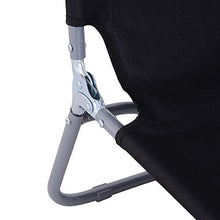 Outsunny Sdraio da Giardino Pieghevole in Metallo e Tessuto Oxford, Lettino Prendisole Traspirante 180x55x24cm Nero