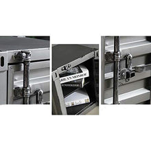 QWERTYUIOP Comodino in Ferro con Contenitore retrò con Serratura Armadietto con Cassetti Cassetto con Cassetti Cassetta di Sicurezza Armadietto in Stile Industriale Ferro Battuto (Rosso)