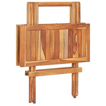 vidaXL Set da Bistrot 3 pz con Cuscini Crema in Legno Massello di Teak