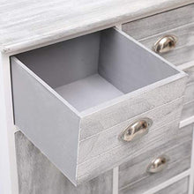 SKM Credenza con 10 Cassetti Grigia 113x30x79 cm in Legno (20.95kg)