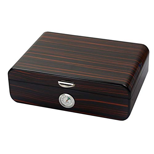 Umidificatori di sigari - Scatola di sigari Scatola di sigari di Legno massello di Ebano umidità di Sigaro a Sigaro tenero Dimensioni: 28x20.5x10cm Cedro Spagnolo Contenitore di immagazzinaggio