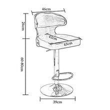 YS Sedia Alta Sollevamento Schienale Cuscino Sedile Colazione Caffetteria Ufficio Cucina Casa Colazione Ristorante Cucina Isola Bancone Bar Sgabello,Nero,X1