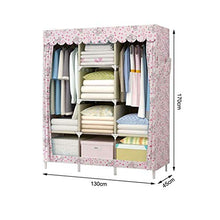 Guardaroba Noleggio Panno da Cucina Panno Robusto Casa a più Strati della Porta Camera da Letto di immagazzinaggio della Copertura Zipper Hanger Cabinet XINYALAMP (Color : C)