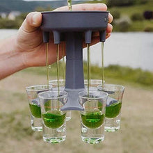 Yannn Dispenser per Bicchieri da Vino per Birra Gioco per bevute per Feste 6 Dispenser per Bicchieri da Vino Bicchiere da Vino, Supporto Bere Giochi Bicchieri per Feste Inizia la Festa, Grigio