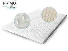 Primo Line 100% Lattice Materasso Topper 90x210 Singolo - Altezza 8 cm - 7 Zone - Fodera Facilmente Rimovibile