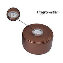 YYYUR Portable Cigar Box, Cedar PU igrometro Cigar Idratante Tube, 5 sigari, Viaggio di Lavoro Viaggi Piccolo Sigaro Tubo,Nero