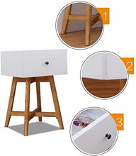FTFTO Accessori per la casa Comodino in Legno massello Cassetto per Camera da Letto Cassetto per Piccole credenze Mobili per Camera da Letto angolari Bianchi