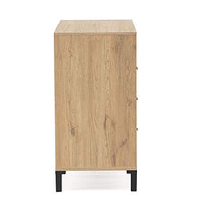VS Venta-stock Cassettiera Javea 3 cassetti e 1 nicchia, Color Legno e Nero, 80 cm (Larghezza) 40 cm (profonditá) 79,5 cm (Altezza)